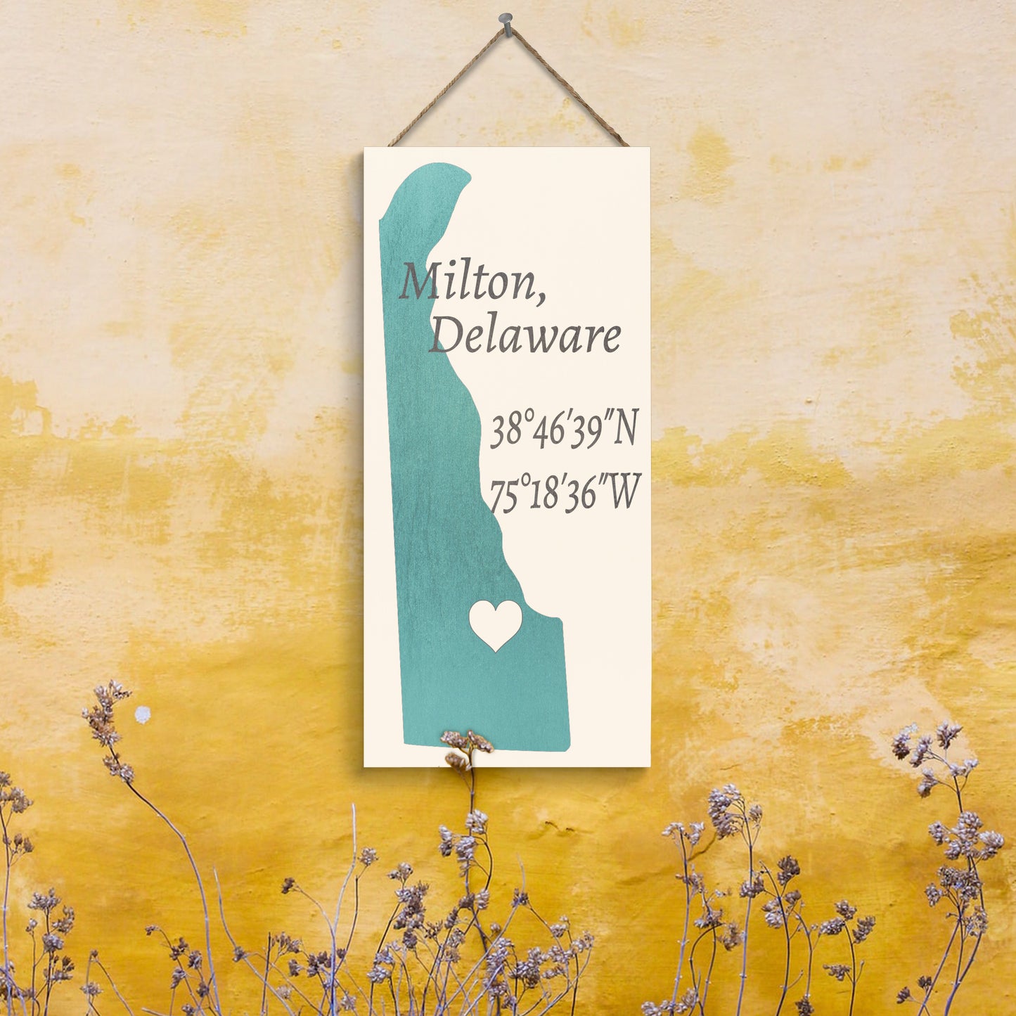 JennyGems Milton, Delaware Nautical Wood Sign | Made in USA