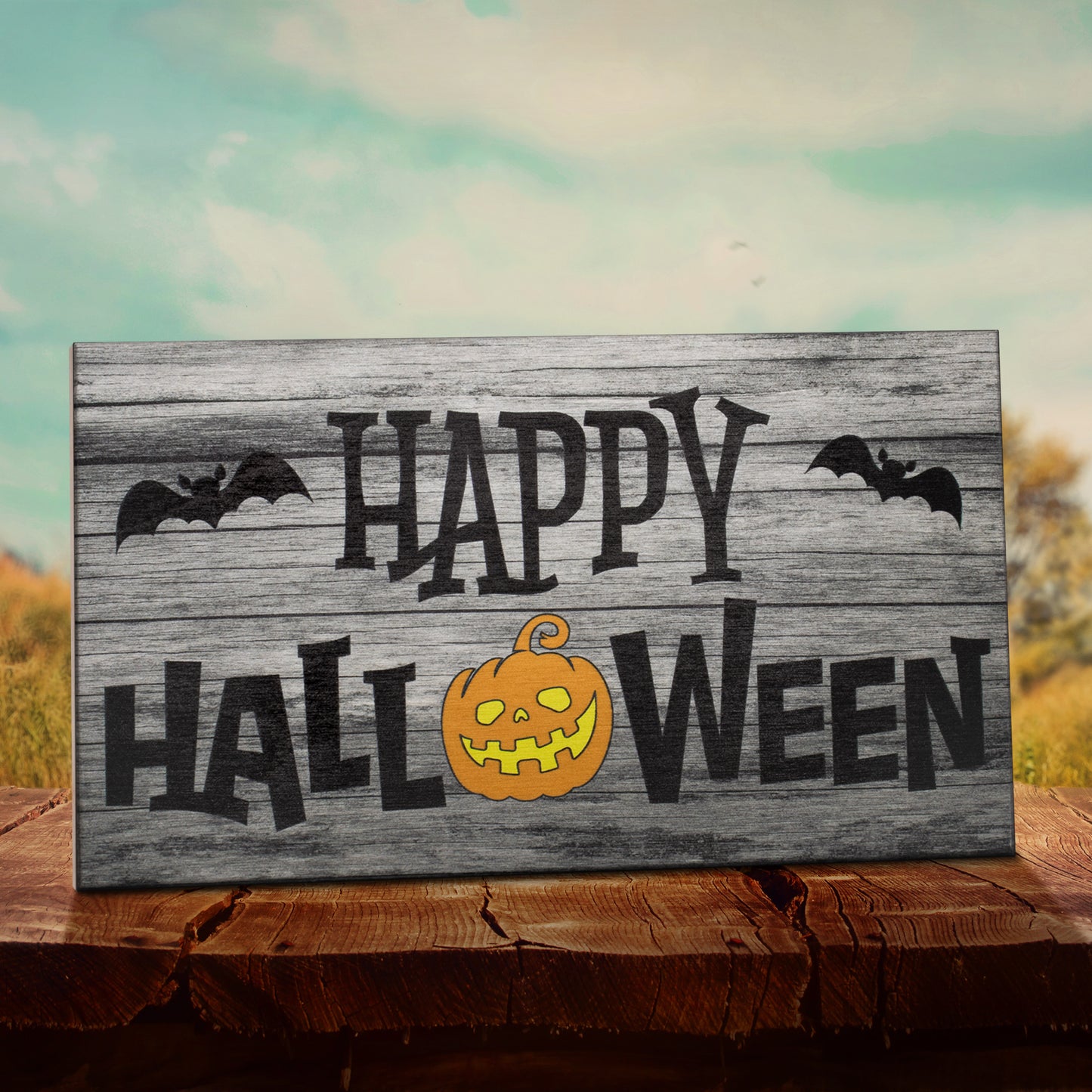 JennyGems Halloween Decor, Happy Halloween Sign Halloween Decorations, Fall Decor, Halloween Table Centerpiece, Halloween Party Decorations, Halloween Wall Decor Desk Decor, Made in USA