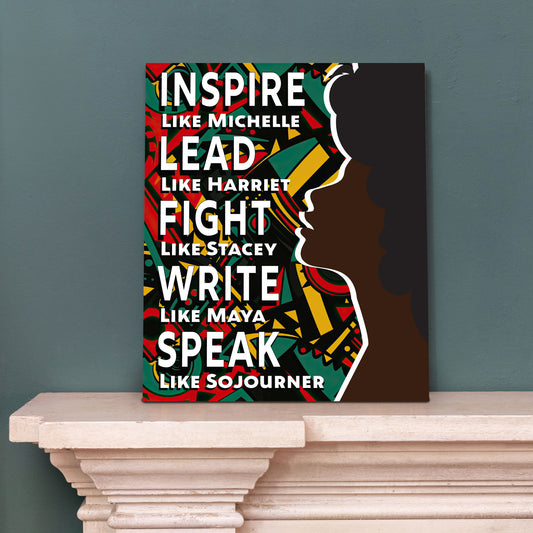 Empowering Black Women Leaders Wooden Sign