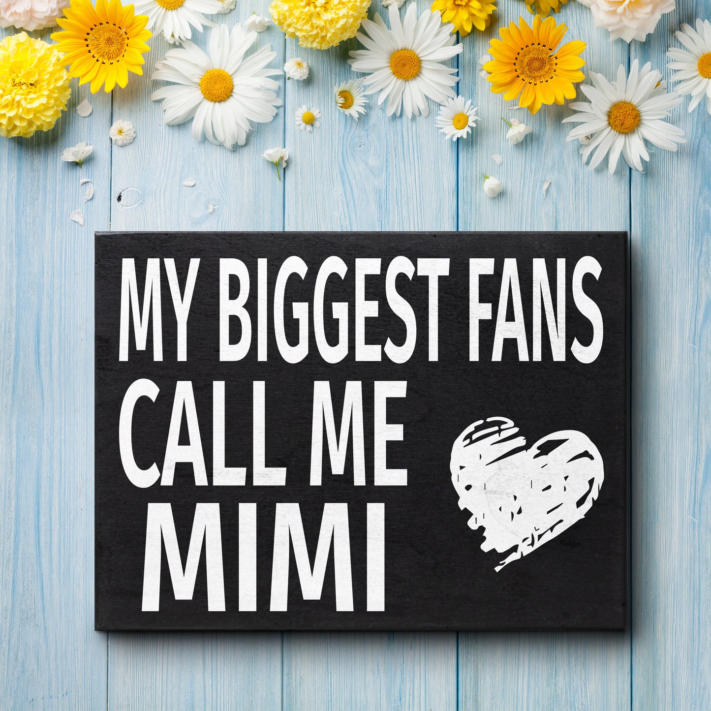 JennyGems My Biggest Fans Call Me Mimi Sign, American Made 8x6 inch Wall Hanging Decor, Mimi Gifts, Decorative Wall Art, Home Accent