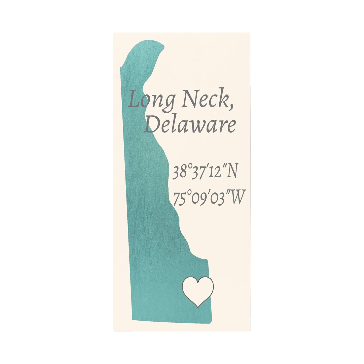 JennyGems Long Neck, Delaware Nautical Real Wood Sign | Made in USA