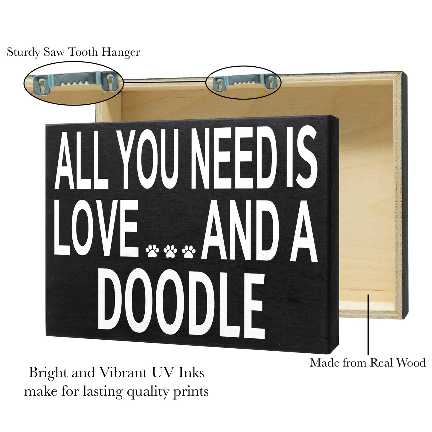 JennyGems Doodle Sign, All You Need Is Love and a Doodle Wooden Sign, Doodle Mom, Doodle Gifts, Doodle Decor, American Made