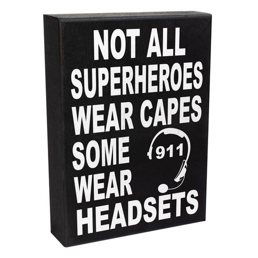JennyGems 911 Dispatcher and Operator Gift Sign Decor, Wall Hanging and Tabletop Decoration, 8x6 inches, Made in USA