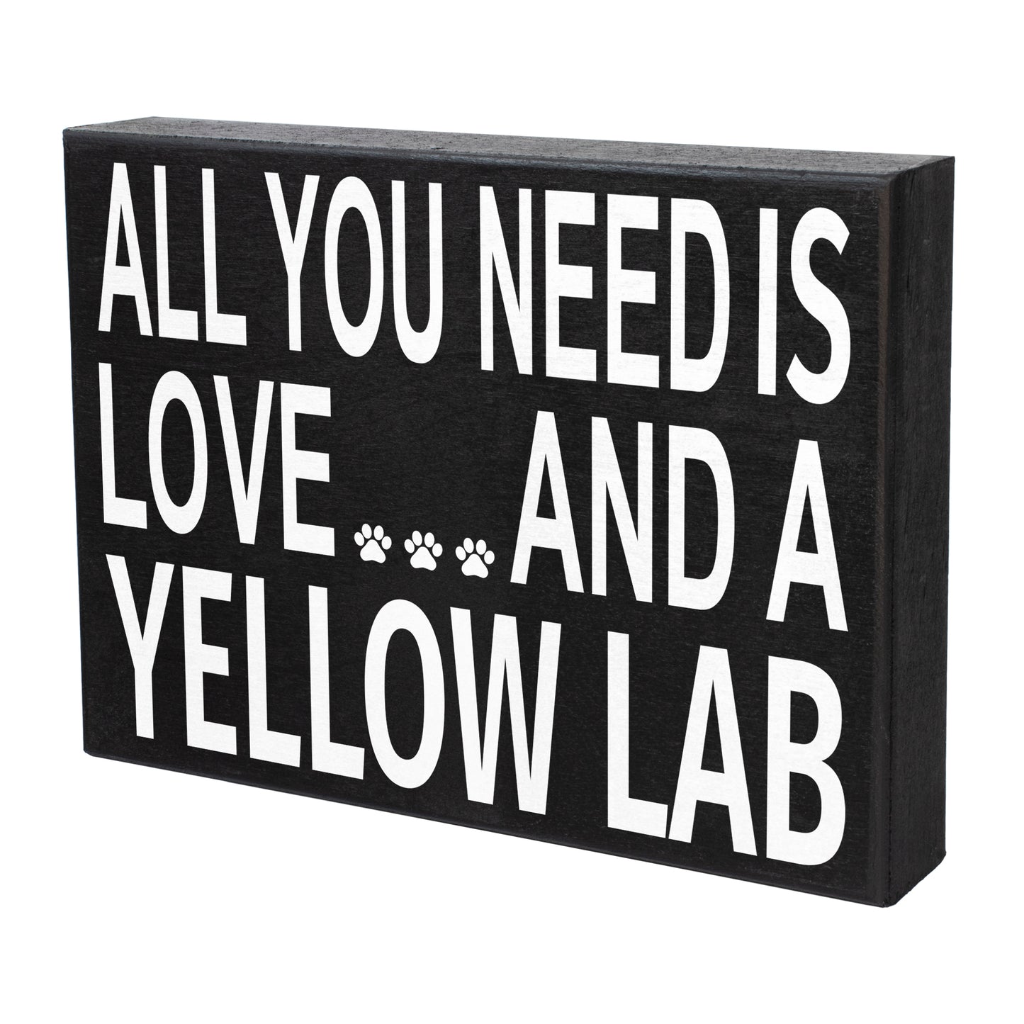 JennyGems Yellow Lab Gifts, All You Need Is Love and a Yellow Lab Wooden Sign, Yellow Lab Dog Mom, Labrador Retriever Dog, Made in USA
