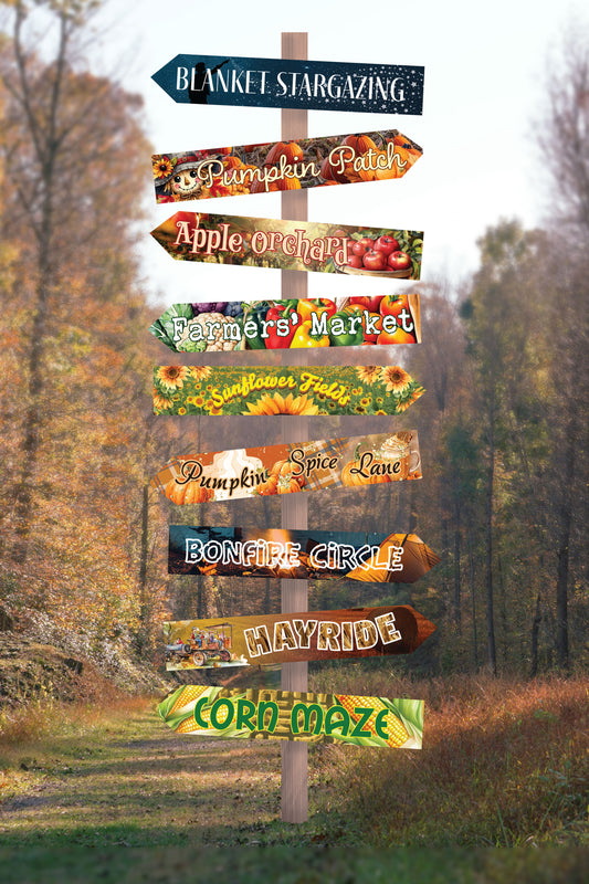 Fall Outdoor Decorations Fall Signs, Weatherproof PVC for Indoor Outdoor Fall Yard Decor, Autumn Harvest Pumpkins Lawn Decoration