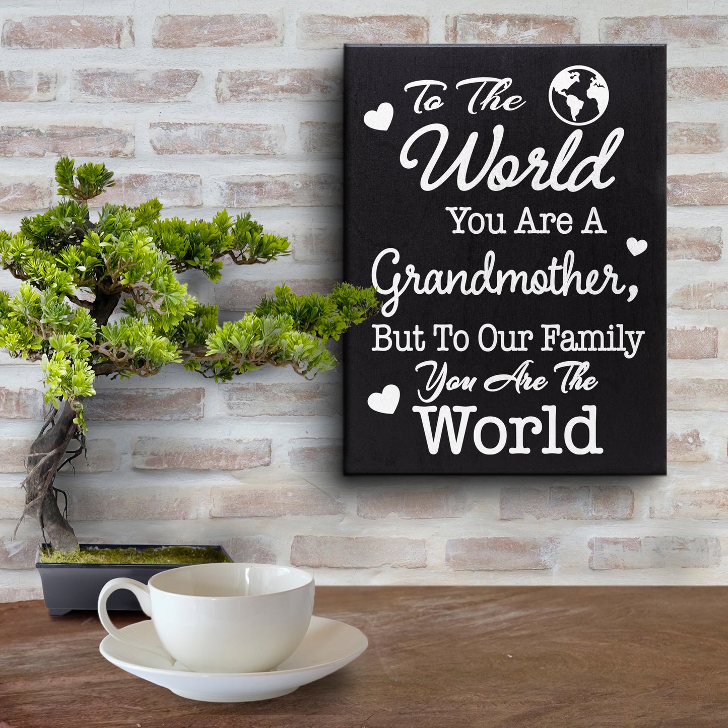 JennyGems Grandmother Sign Decor Plaque, Mother's Day Gift, 6x8 Inches, Made in USA