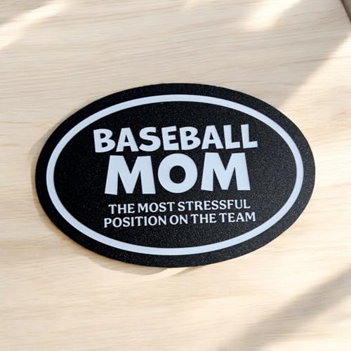 JennyGems Baseball Mom Magnet Decorative Gift, The Most Stressful Position on The Team, Gift for Baseball Mom