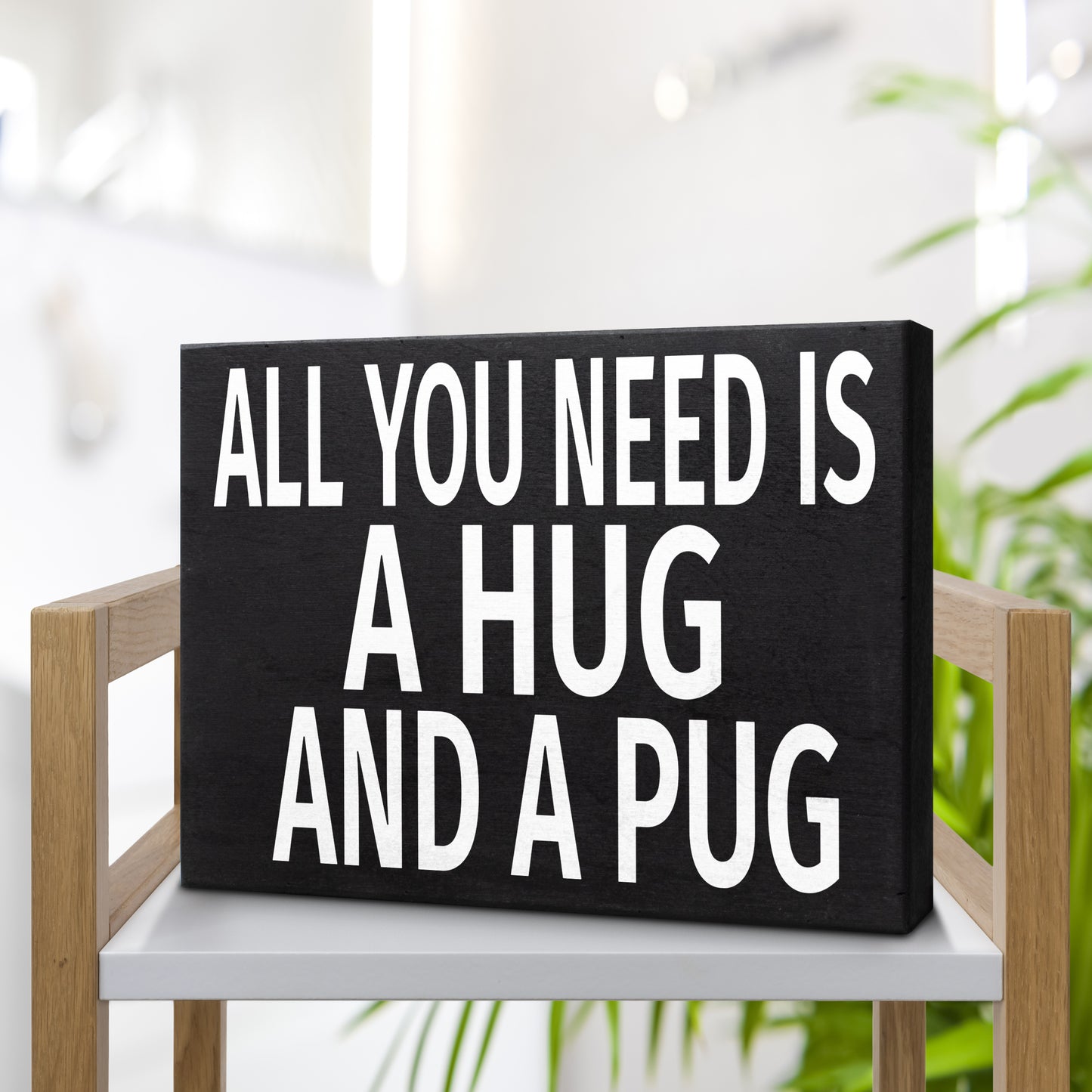 JennyGems Sign, 8x6 Inch Hanging Wall Art, American Made, Pug Decor, Pug Gifts, Pug Moms, Wall Hanging