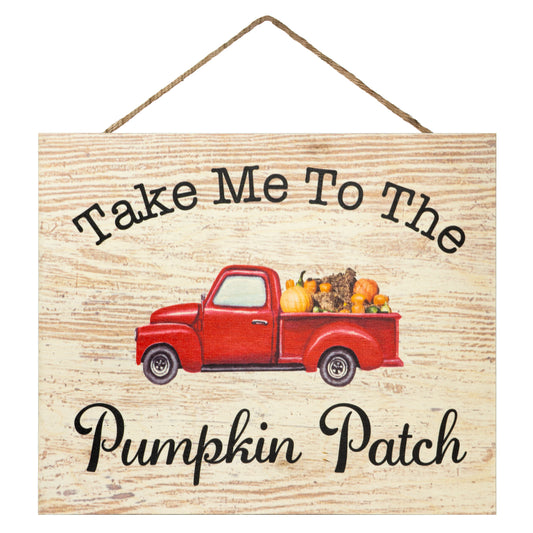 Fall Decor, Take Me To the Pumpkin Patch Fall Harvest Sign, Thanksgiving Decorations, Fall Decorations for Home, Autumn Decor, Pumpkin Decor, Made in USA
