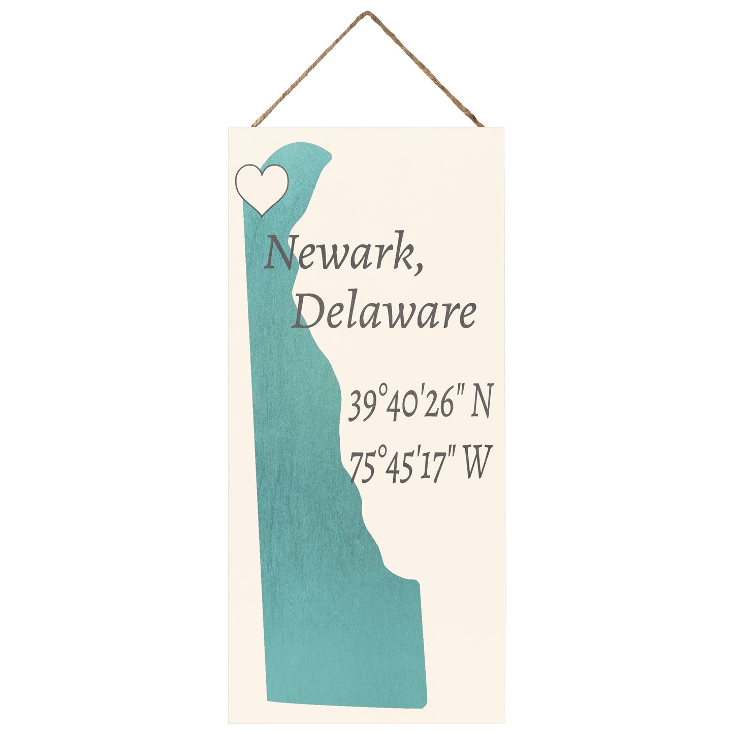 JennyGems Newark, Delaware Nautical Wood Sign | Made in USA