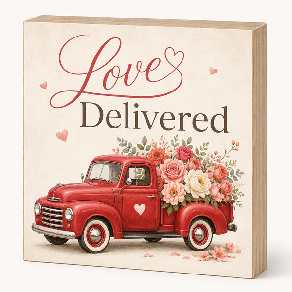 Valentine’s Day Decor – Love Delivered Sign