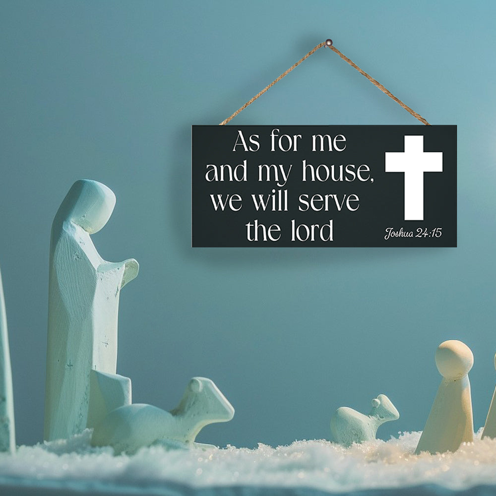 JennyGems As for Me and My House We Will Serve the Lord Inspirational Scripture Wall Art, Christian Wall Decor, Religious Gifts, Housewarmings