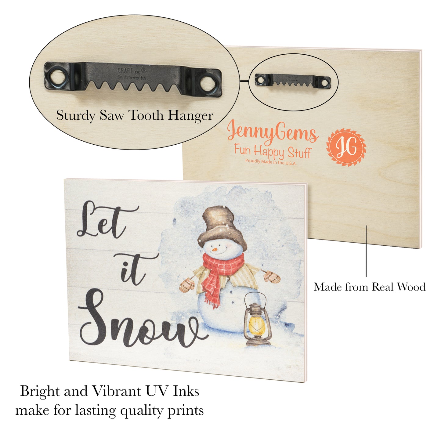 Let It Snow Wood Sign, Christmas Decorations, Cute Christmas Decor, Holiday Decor, Winter Decor, American Made