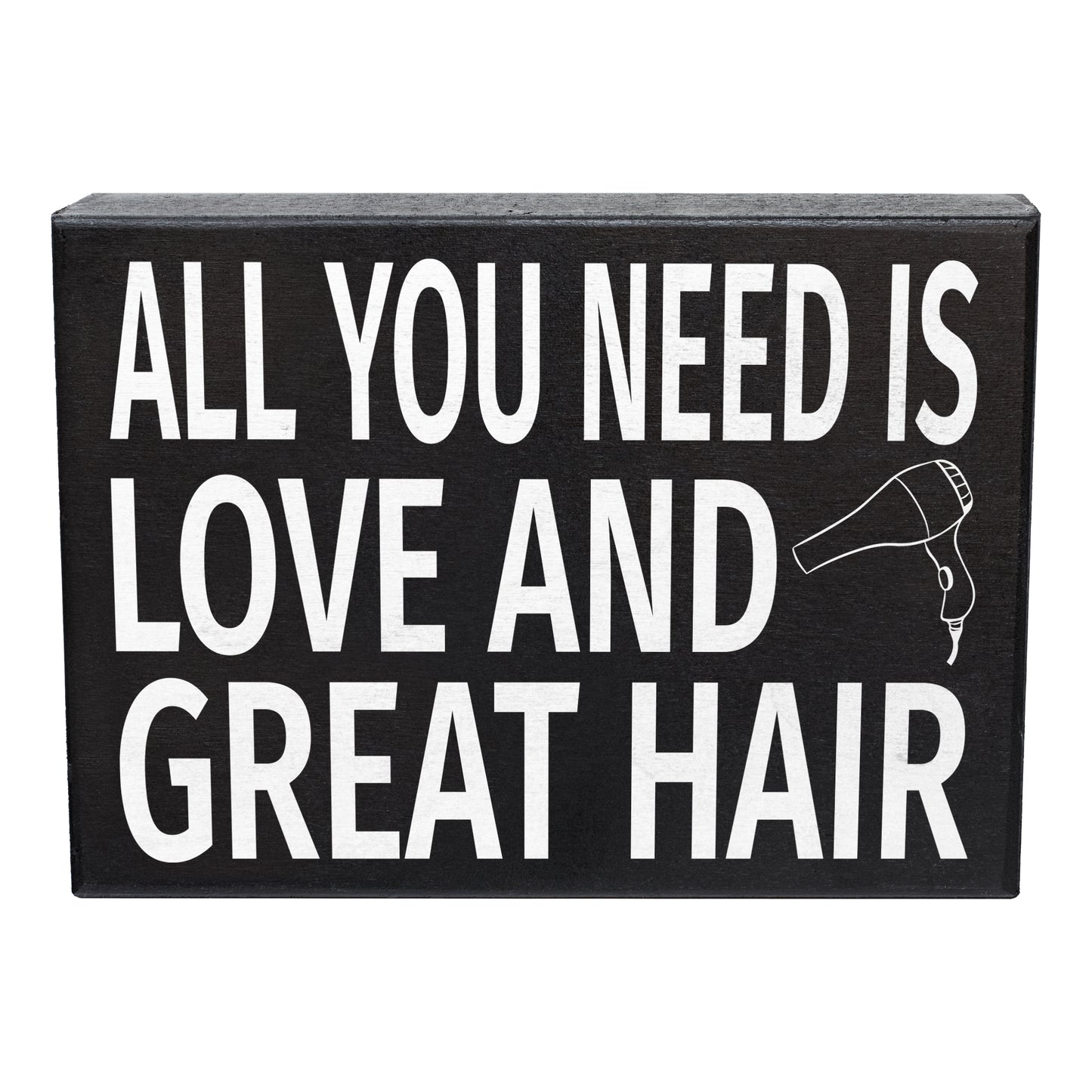 JennyGems Hairdresser Gifts, Hairstylists Gift For Salon, Barber Shop, Hairdresser, All You Need is Love and Great Hair Wood Gift Sign, Hair Salon Decor, Hair Stylist Gift, Cosmetology Graduation Gift