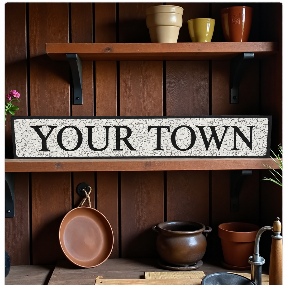 YOUR TOWN NAME Town Sign - Any Town Name Drop