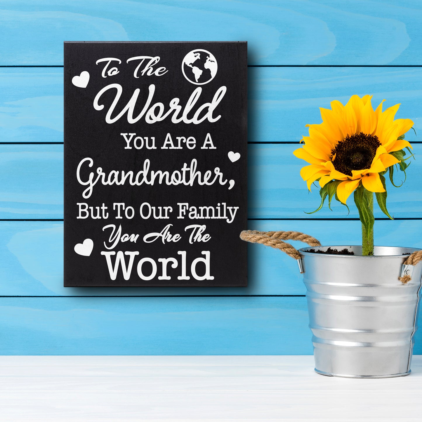 JennyGems Grandmother Sign Decor Plaque, Mother's Day Gift, 6x8 Inches, Made in USA