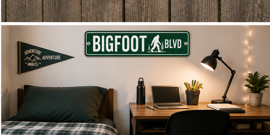 Bigfoot Street Sign, Metal - Indoor / Outdoor