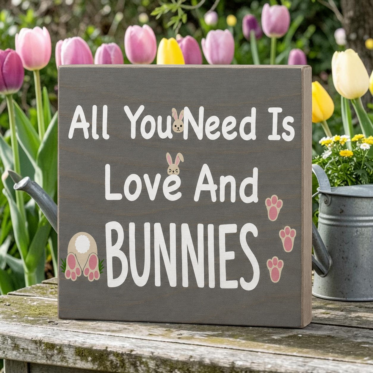 All You Need is Love and Bunnies Sign