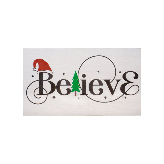 Christmas Decorations, Christmas Decor, Believe Wood Standing and Wall Decor Sign, Holiday Decor for Christmas, Holiday Gifts