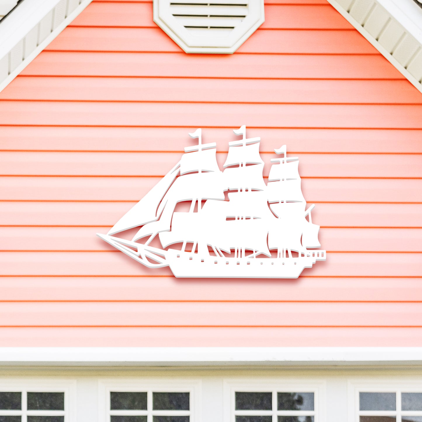 Outdoor PVC Nautical Ship Wall Art, 4 Foot