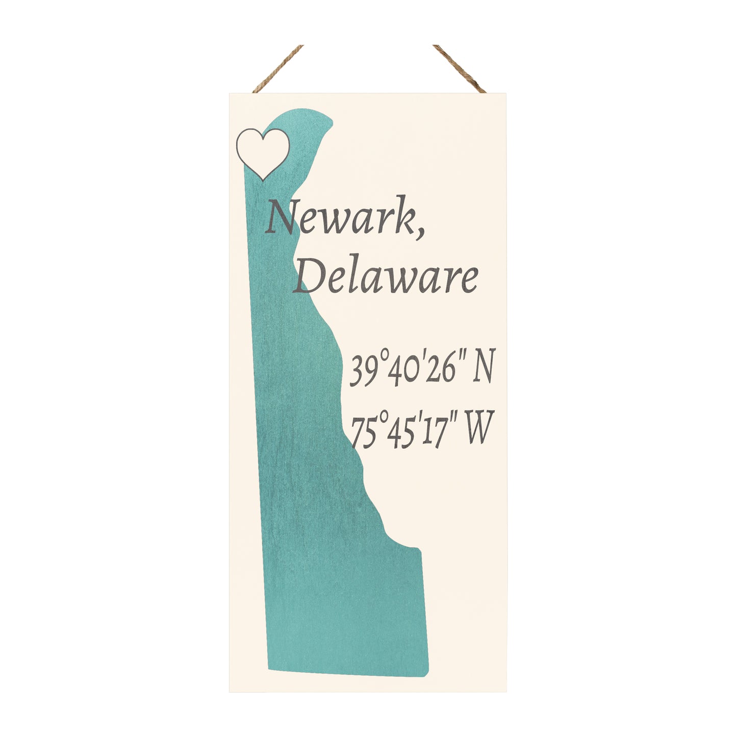 JennyGems Newark, Delaware Nautical Wood Sign | Made in USA