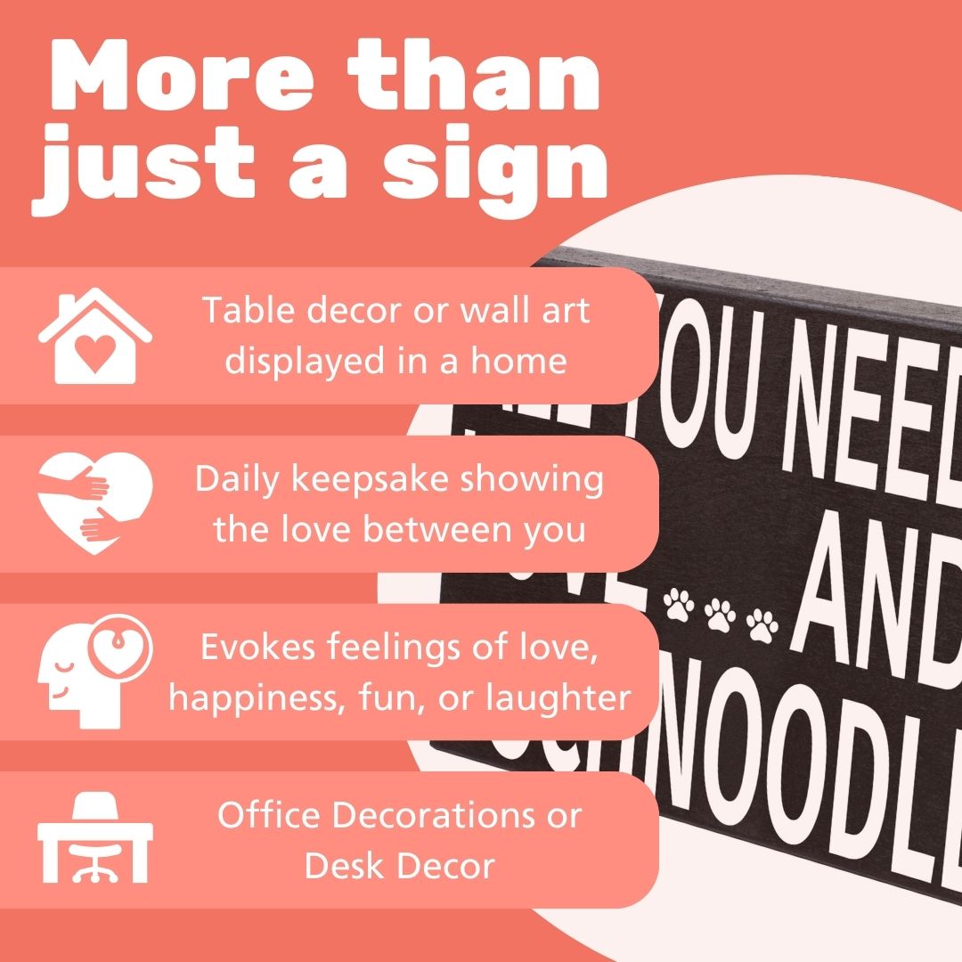 JennyGems All You Need is Love and a Schnoodle Wooden Sign