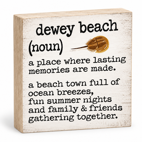 Dewey Beach Definition Sign: Delaware Souvenir, Beach House Decor
