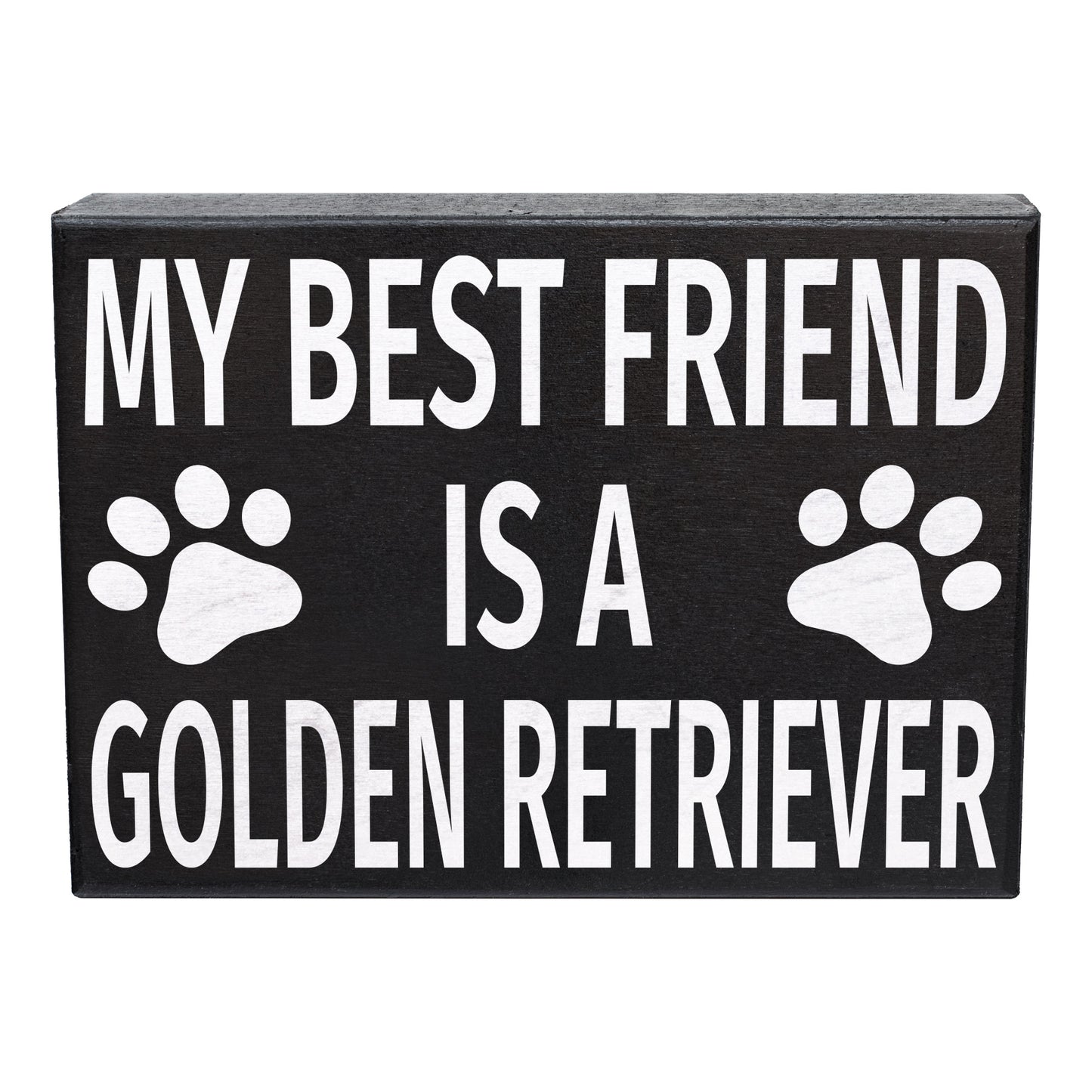 JennyGems My Best Friend is a Golden Retriever Wood Sign, Golden Retriever Dogs, Golden Retriever Gifts, Box Sign,Golden Retriever Home Decor, Golden Retriever Lovers