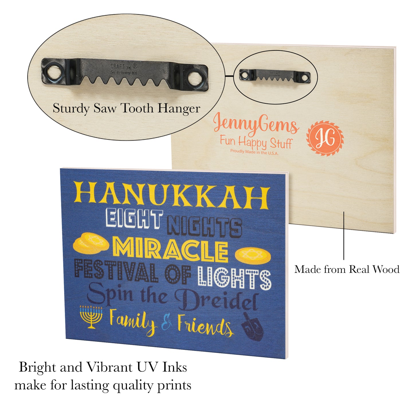 Hanukkah Decorations, Dreidel Decor, Festival Of Lights Hanukkah Gifts, Wood Sign, Hanukkah Menorah 8 Nights Miracle