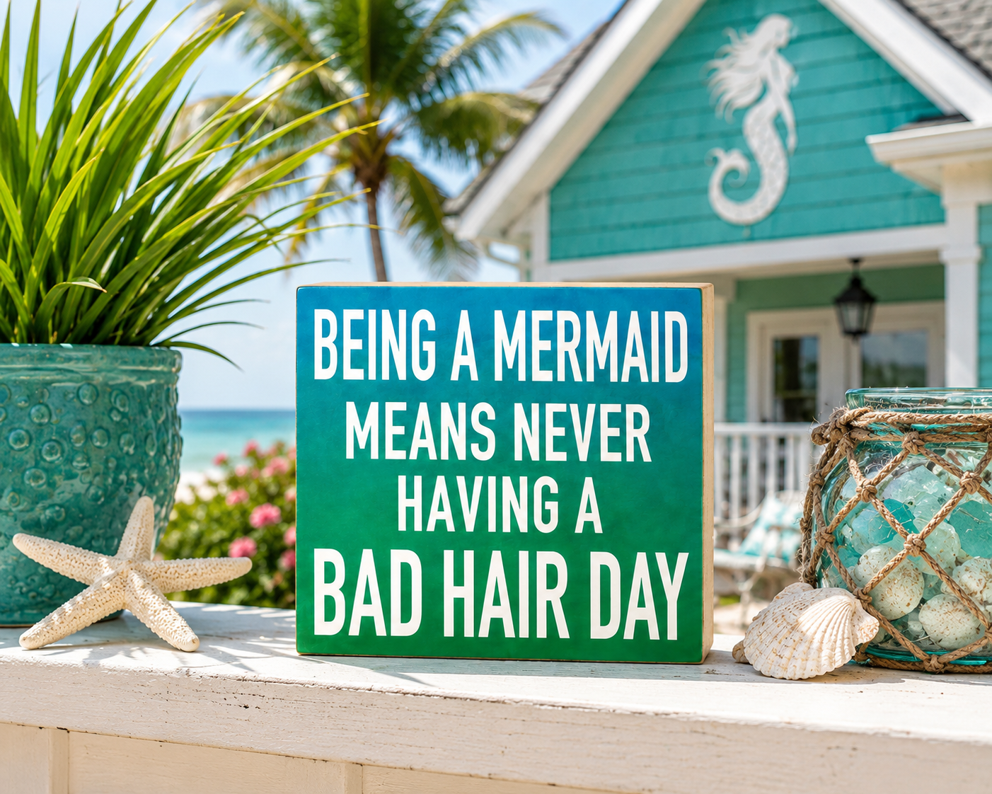 Mermaid Bad Hair Day Sign