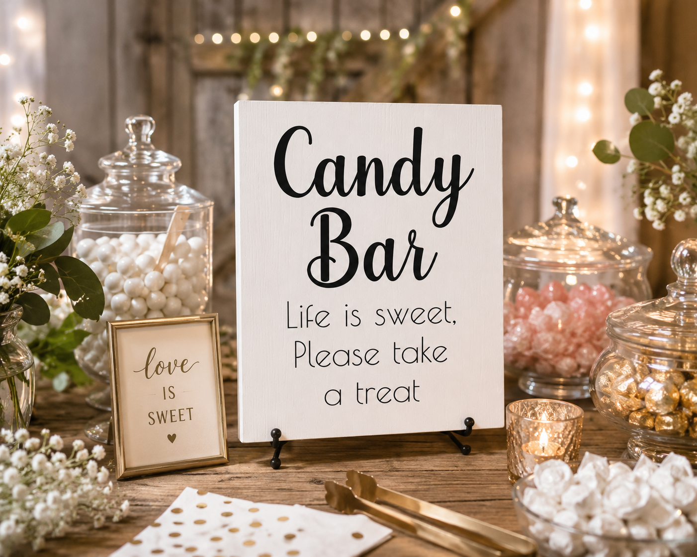Candy Bar Wedding and Event Sign
