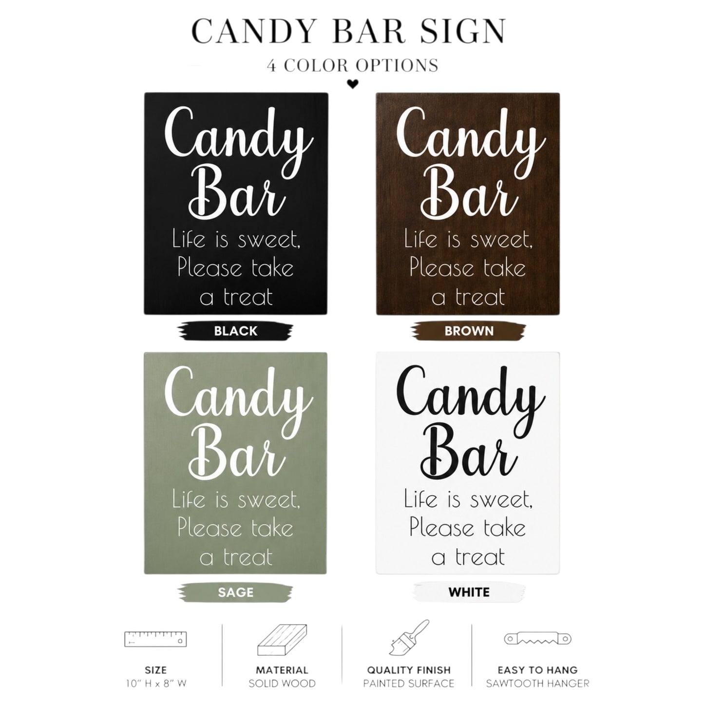 Candy Bar Wedding and Event Sign