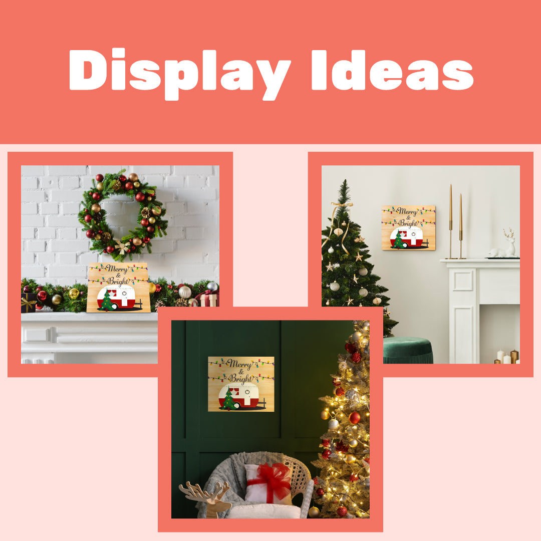 Christmas Decorations, Merry and Bright Christmas Sign, Christmas Decor, Wooden Wall Decor,  Made in USA