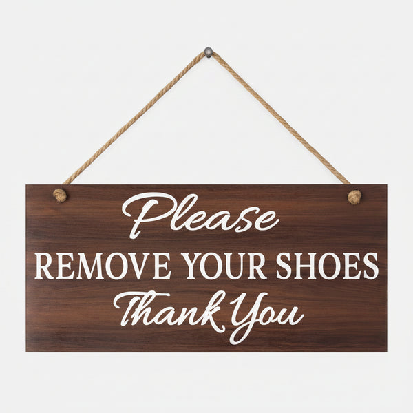 Please Remove Your Shoes Thank You, No Shoes Sign