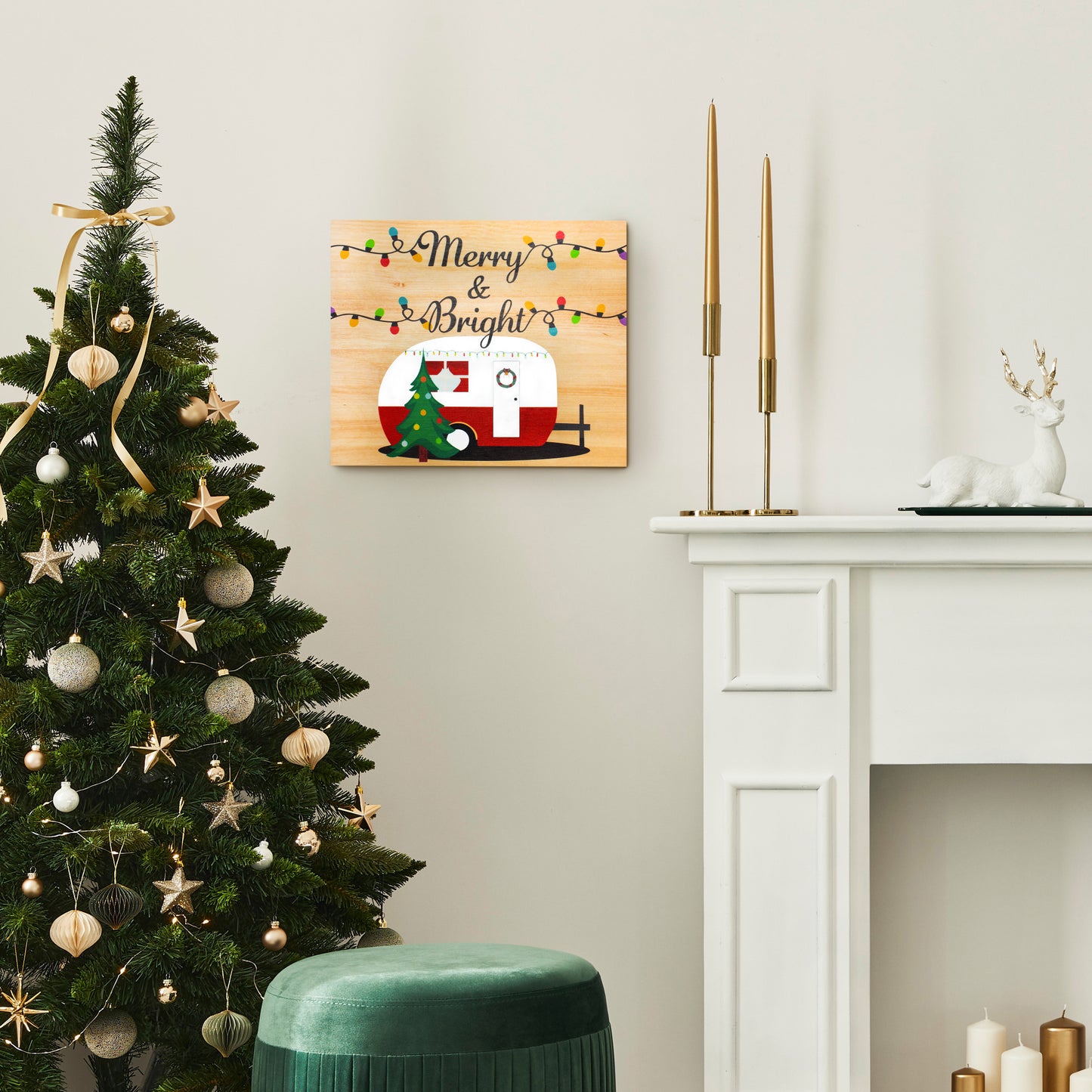 Christmas Decorations, Merry and Bright Christmas Sign, Christmas Decor, Wooden Wall Decor,  Made in USA