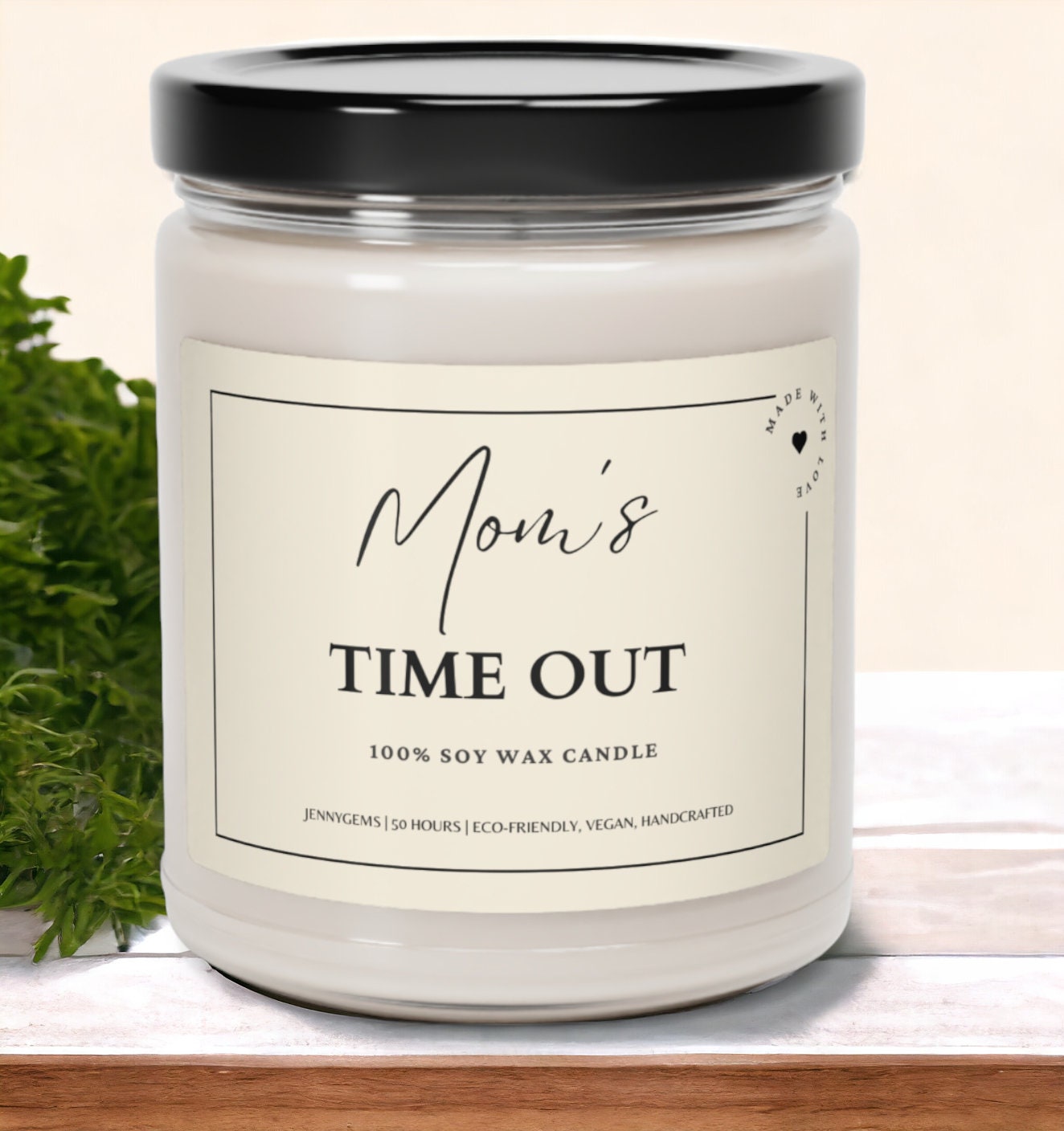 Mom’s Time Out’ Scented Candle – Funny Gift for New Moms, Pregnant Moms, and Baby Showers | Stress Relief and Relaxation Candle