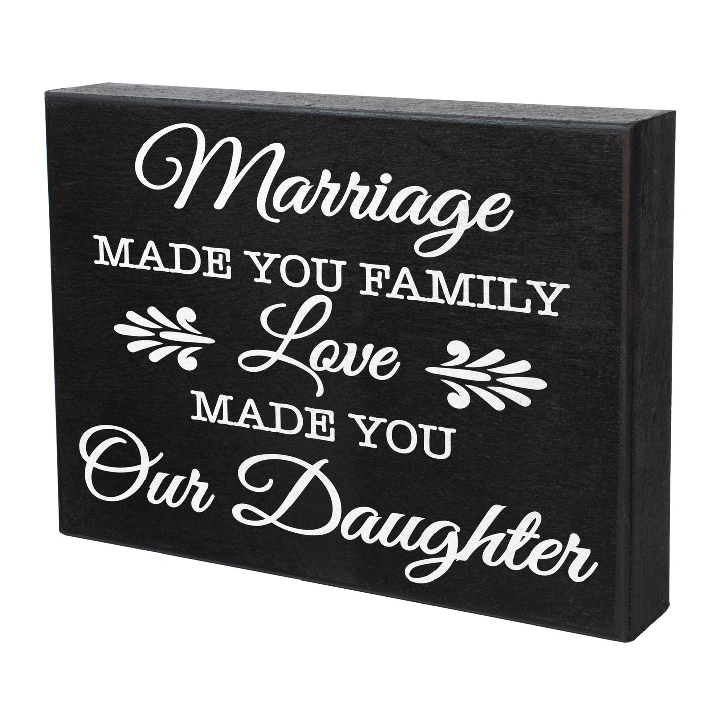 JennyGems Gifts for Daughter in Law From Mother in Law, Daughter in Law Gift Ideas, Daughter-in-Law Gift Sign Decor Plaque, 8x6 Inch Wood Sign, Wedding Gifts for Daughter in Law