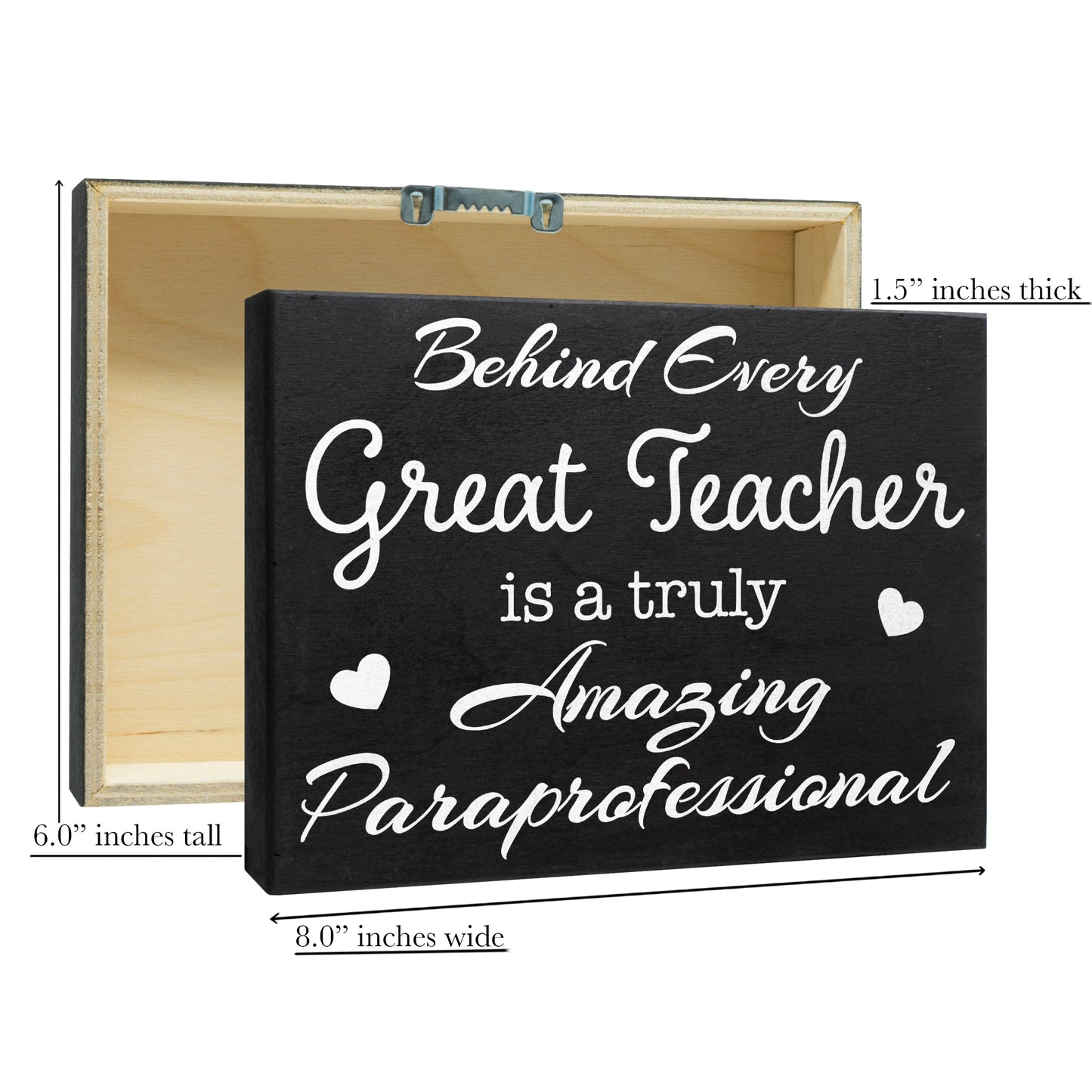 JennyGems Gifts for Paraprofessionals, Paraprofessional Gifts, Meaningful Gift for Paraprofessional, Paraeducator Gift, Wood Sign, Wall Hanging and Tabletop Display, Shelf Accent, American Made