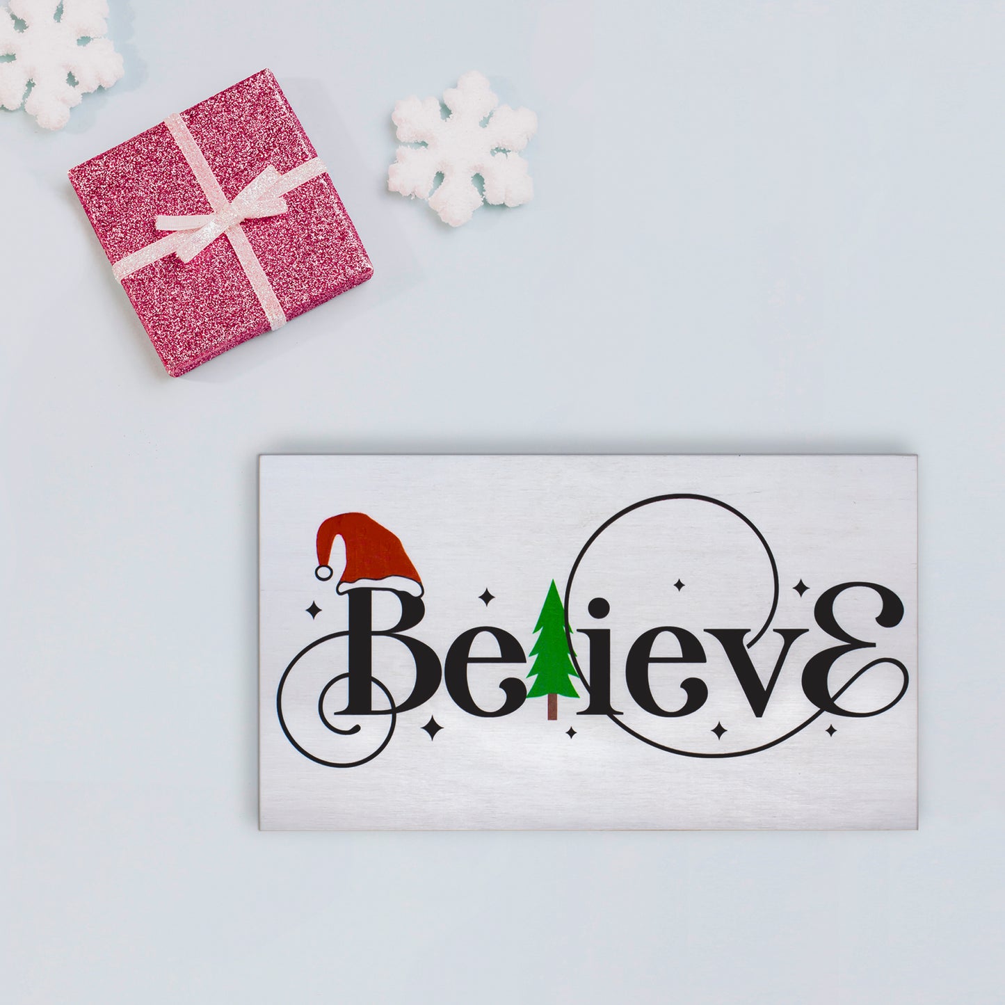 Christmas Decorations, Christmas Decor, Believe Wood Standing and Wall Decor Sign, Holiday Decor for Christmas, Holiday Gifts