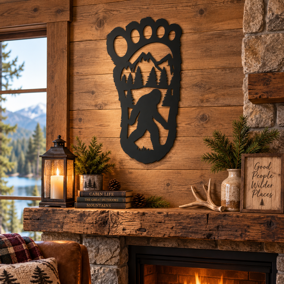 Bigfoot Wall Decor, Indoor Outdoor, Weatherproof