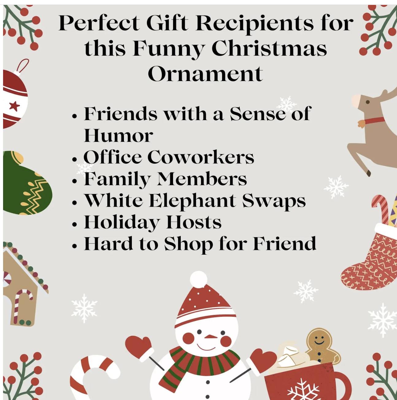 Santa's Favorite Ho Ceramic Ornament, Funny Christmas Decor, Vibrant Colors, Holiday Tree Ornament, Unique Gift for Friends