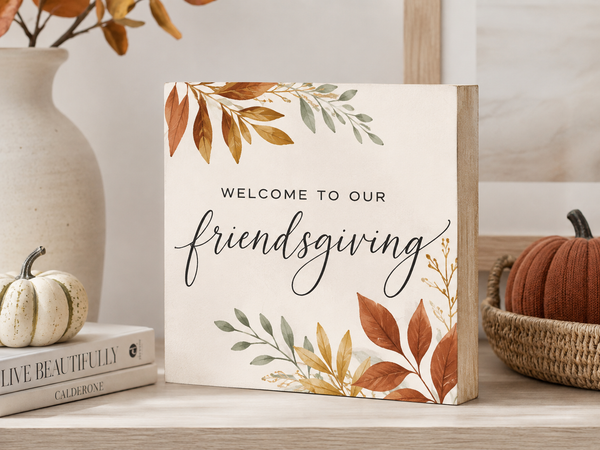 Friendsgiving Decorations, Fall Decor Friendsgiving Sign, Welcome to Our Friendsgiving, Thanksgiving Decorations