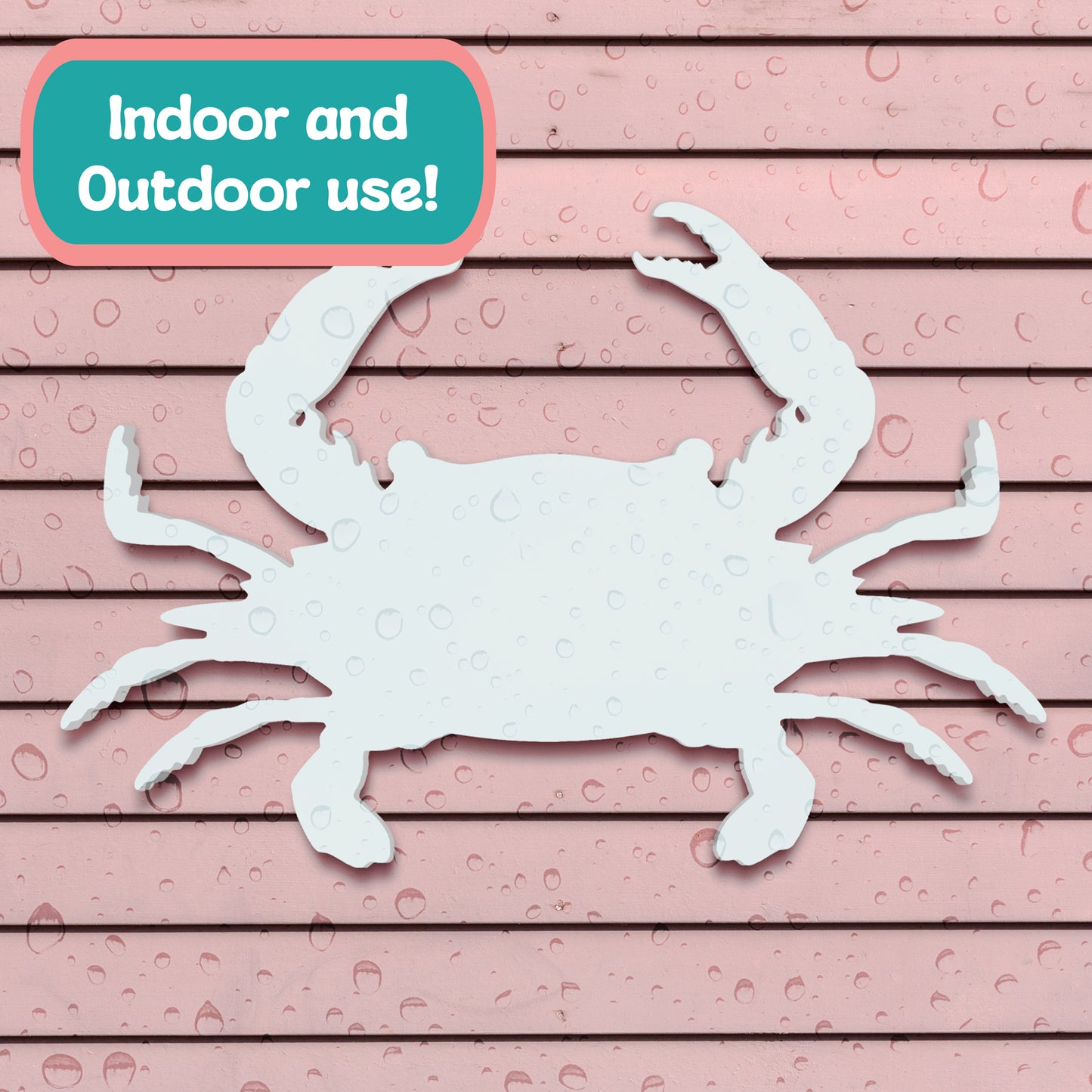 Outdoor PVC Crab Wall Decor, 2 Foot