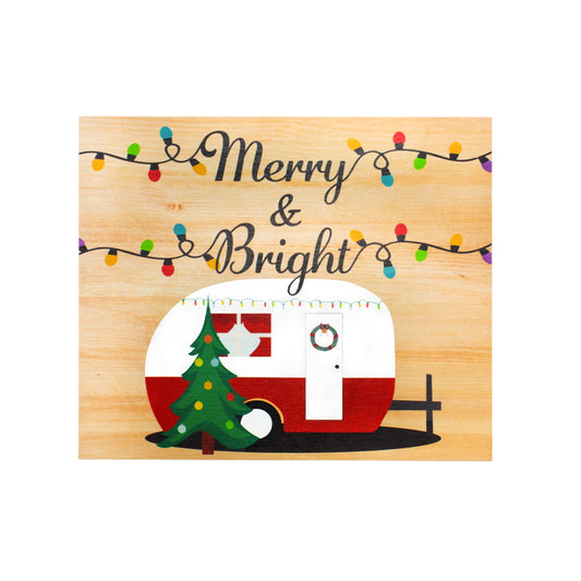 Christmas Decorations, Merry and Bright Christmas Sign, Christmas Decor, Wooden Wall Decor,  Made in USA