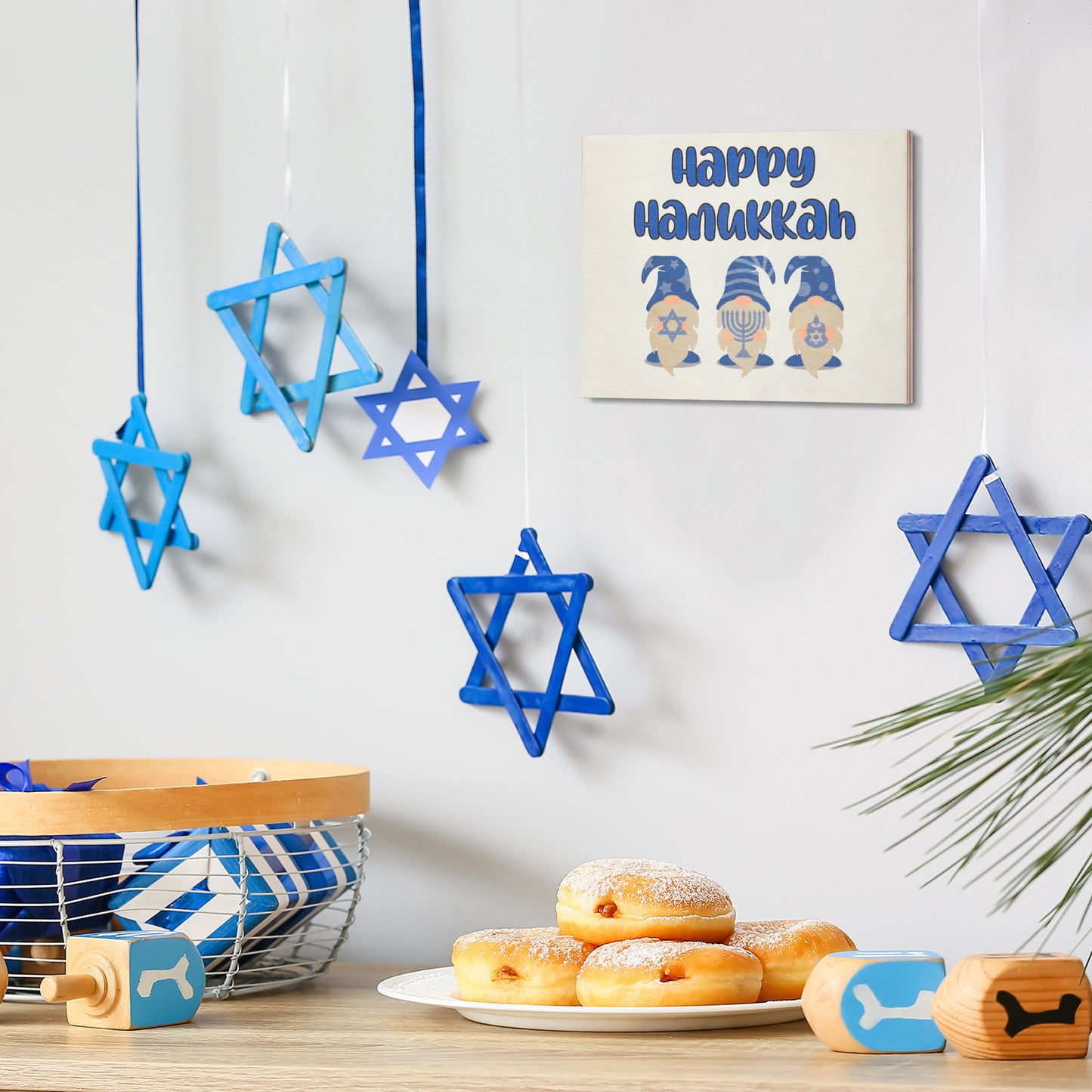 Hanukkah Decorations Happy Hanukkah Sign, Chanukah Decor, Hanukkah Party Decorations, Hanukkah Gnomes