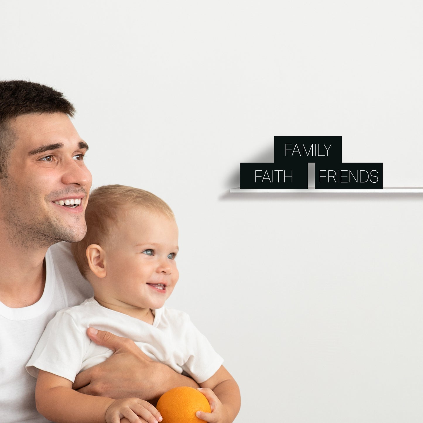Faith Family Friends 3 Piece Mini Wood Block Set