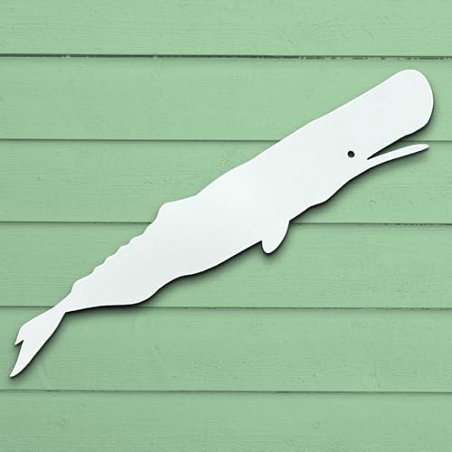 Outdoor PVC Whale Wall Art, 4 Foot