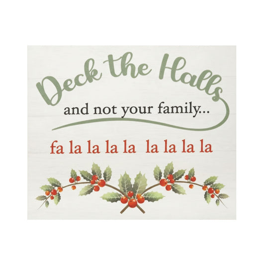 Decorative Christmas Sayings Holiday Farmhouse (Deck The Halls)