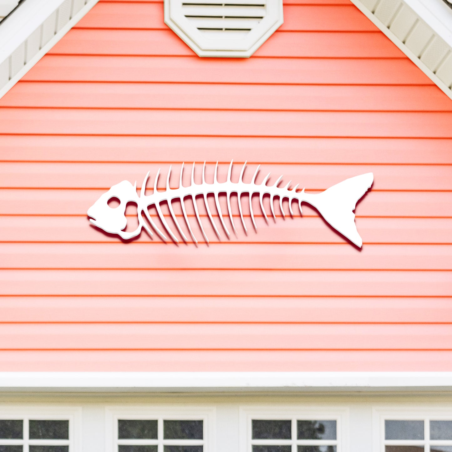 Outdoor PVC Bonefish Wall Art, 4 Foot