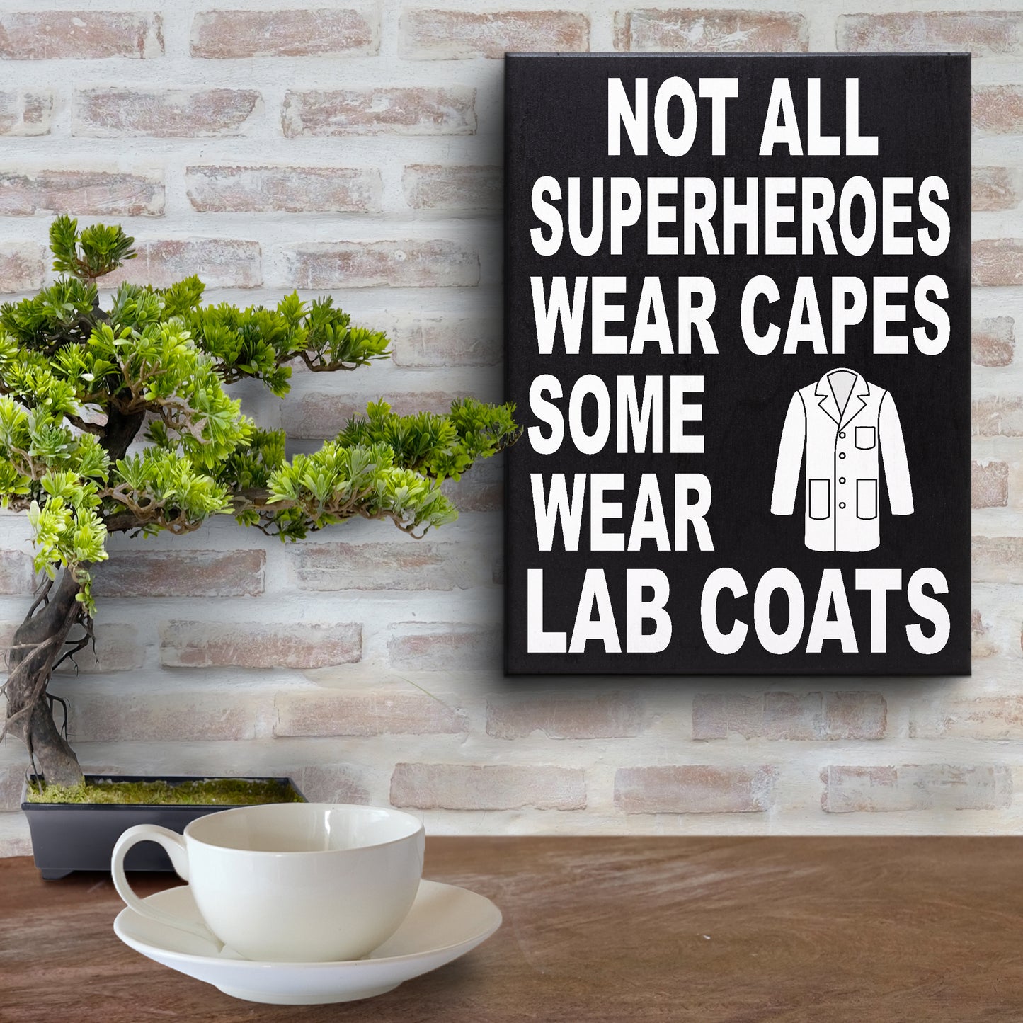 JennyGems Lab Tech Gift Sign Decor Plaque, Gifts for Lab Technicians, Pharmacists, Physician Assistants, Wall Hanging and Tabletop Decoration, 8x6, Made in USA
